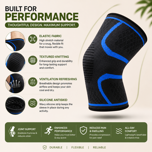 Knee Compression Sleeve Bracess