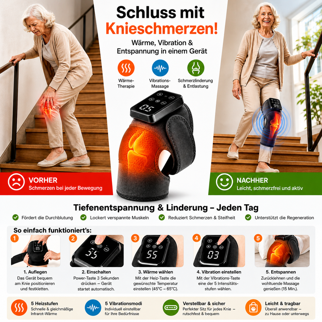 PearlVie Heated Knee Relief Massager