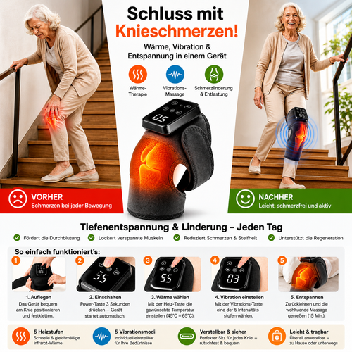 PearlVie Heated Knee Relief Massager