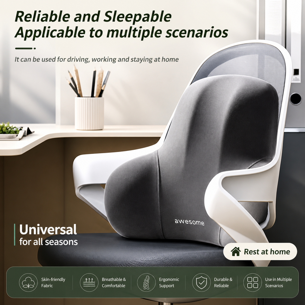 PearlVie Ergonomic Lumbar Support Cushion