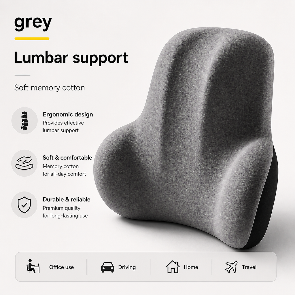 PearlVie Ergonomic Lumbar Support Cushion