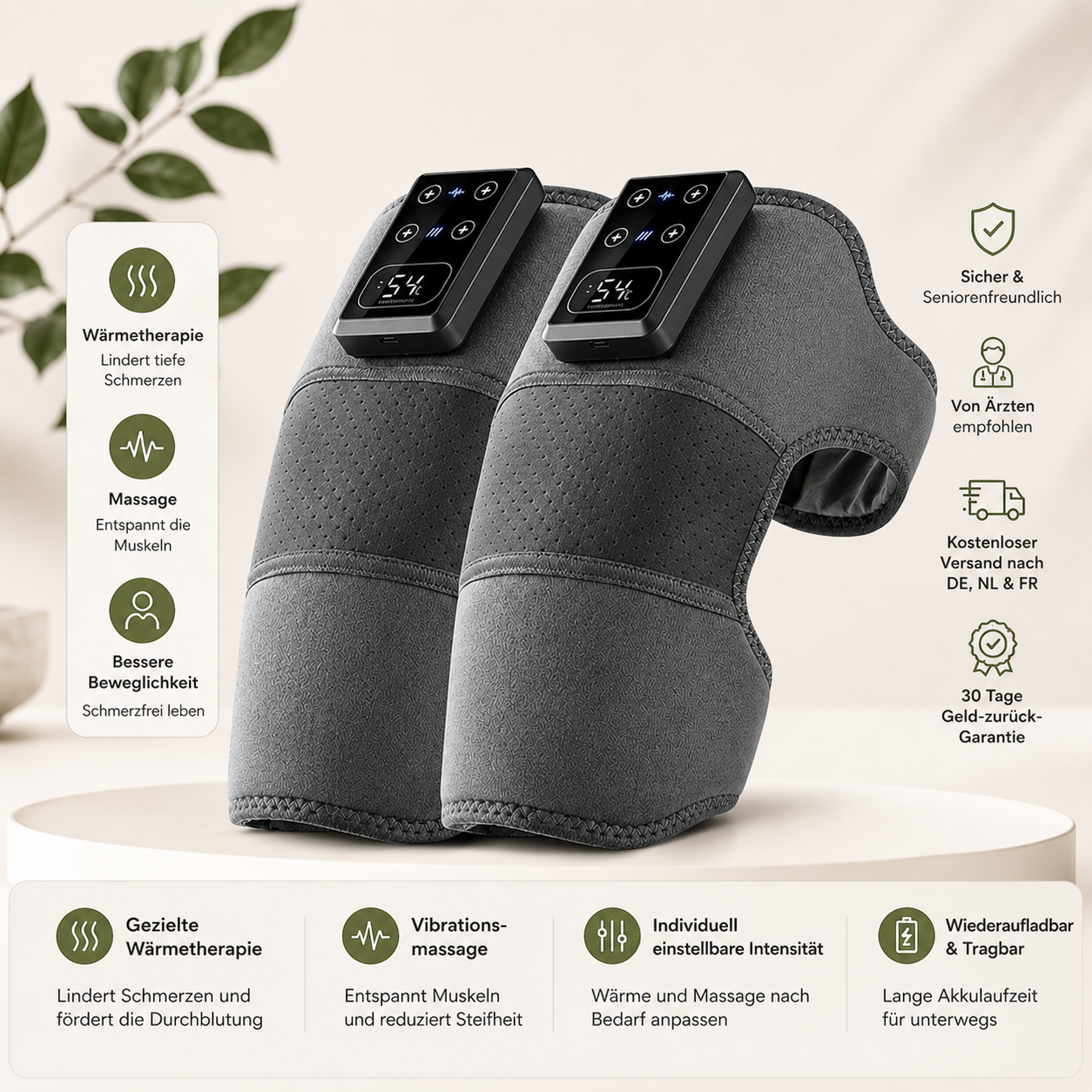 PearlVie Heated Knee Relief Massager